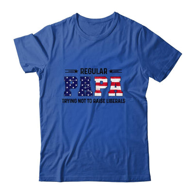 Regular Papa Trying Not To Raise Liberal American USA Flag-T-Shirt & Hoodie-Classic T-Shirt-Royal