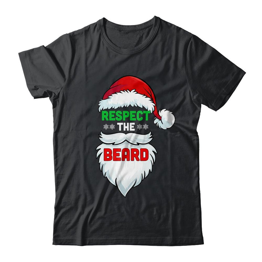 Respect The Beard Santa Claus Christmas Xmas Gifts Men Dad-T-Shirt & Sweatshirt-Classic T-Shirt-Black