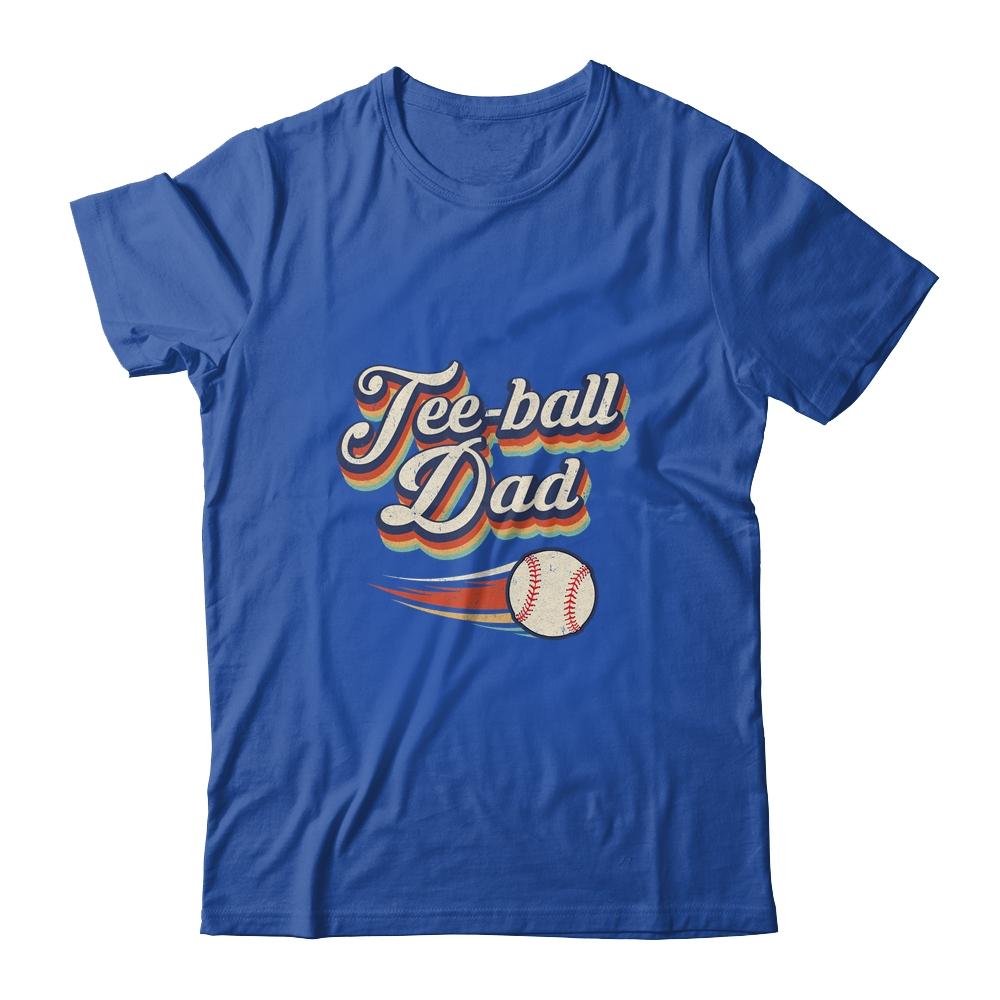 Retro Teeball Dad Funny Vintage Teeball Dad Father's Day-T-Shirt & Hoodie-Classic T-Shirt-Royal