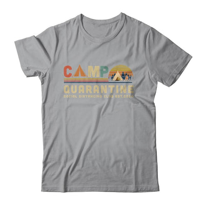 Retro Vintage Camp Quarantine Social Distancing-T-Shirt & Hoodie-Classic T-Shirt-Sport Grey