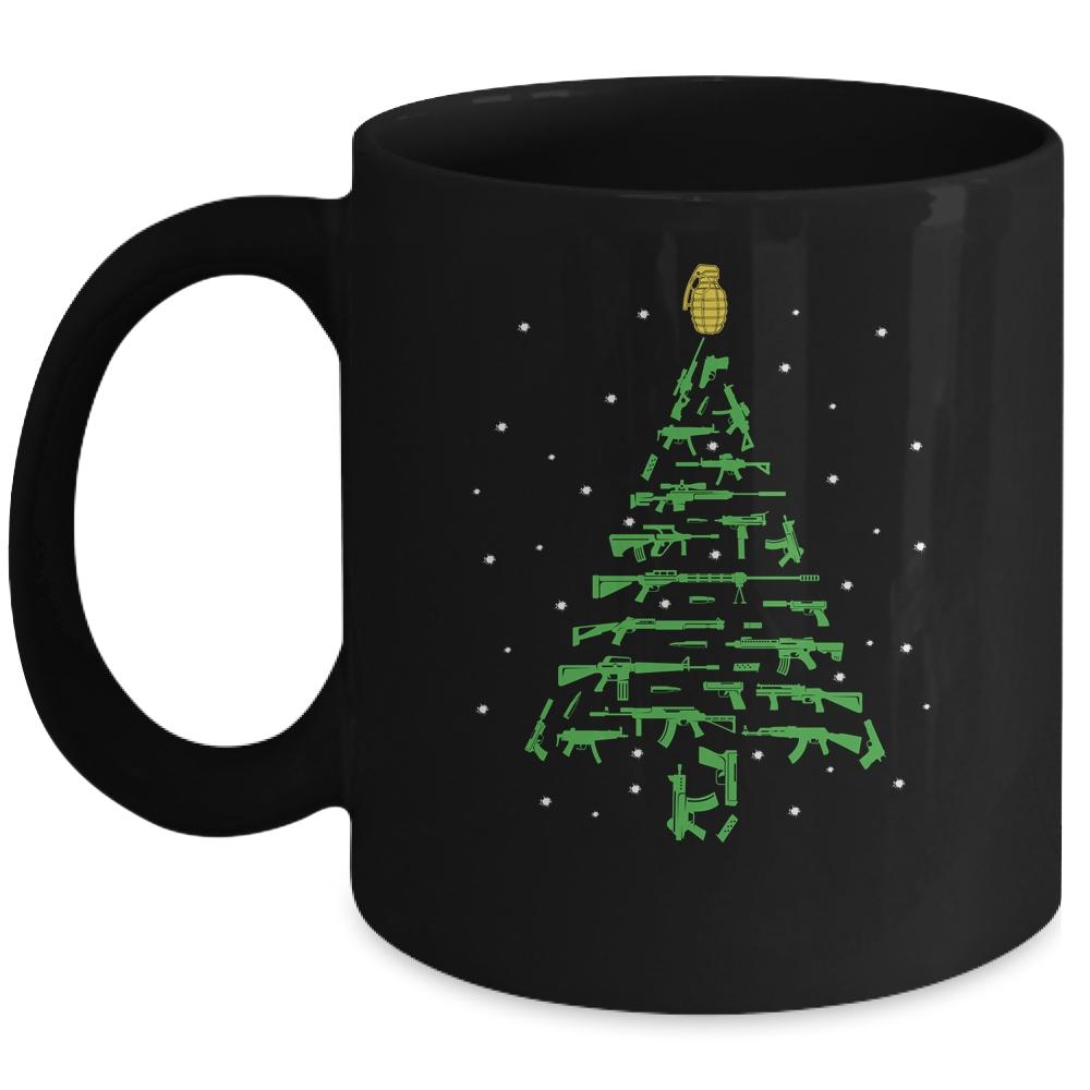 Rifle Weapon Gun Christmas Tree For Weapon Patriots Mug