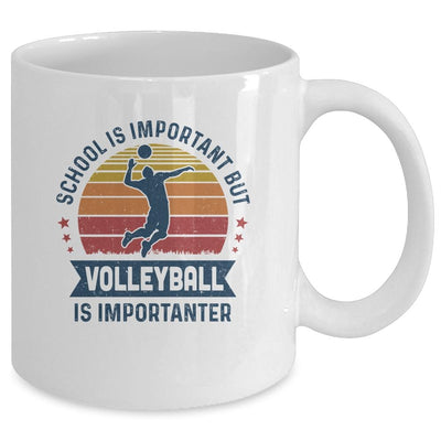 School Is Important But Volleyball Is Importanter Volleyball Mug-Coffee Mug-Mug-White