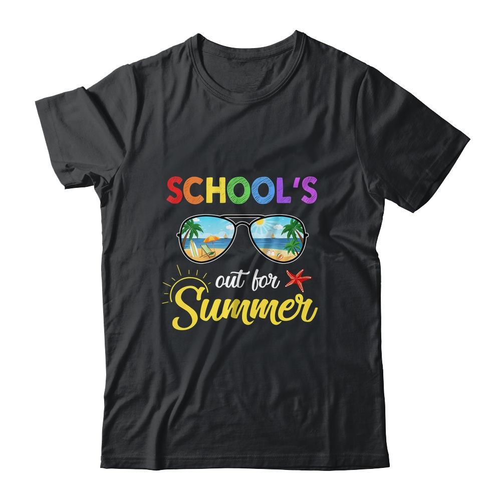 Schools Out For Summer Last Day Of School Student Teacher-T-Shirt & Tank Top-Classic T-Shirt-Black