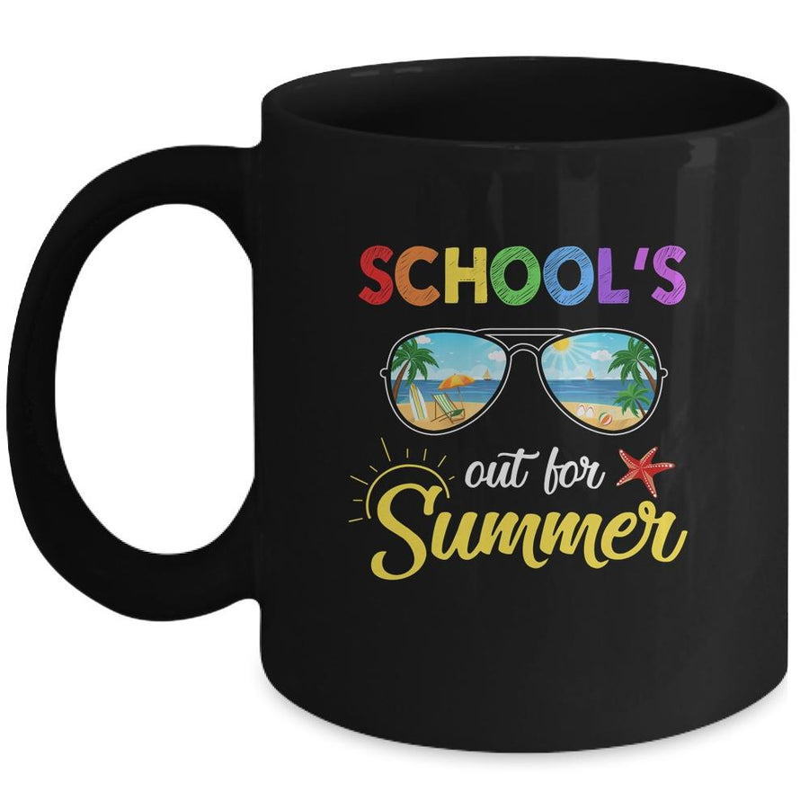 Schools Out For Summer Last Day Of School Student Teacher Mug-Coffee Mug-Mug-Black