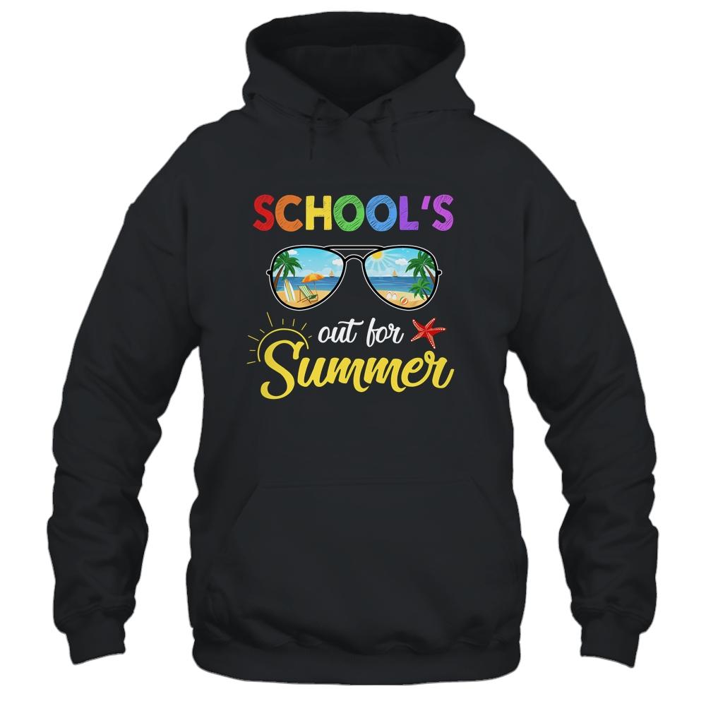Schools Out For Summer Last Day Of School Student Teacher-T-Shirt & Tank Top-Pullover Hoodie-Black