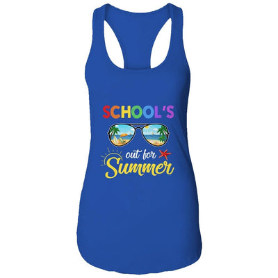 Schools Out For Summer Last Day Of School Student Teacher-T-Shirt & Tank Top-Women's Ideal Racerback Tank-Royal