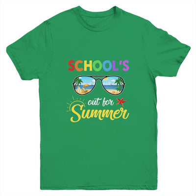 Schools Out For Summer Last Day Of School Student Teacher Youth-Youth Shirt-Youth T-Shirt-Irish Green