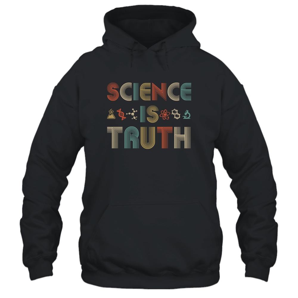 Science Is Truth Vintage Scientist Funny-T-Shirt & Hoodie-Pullover Hoodie-Black