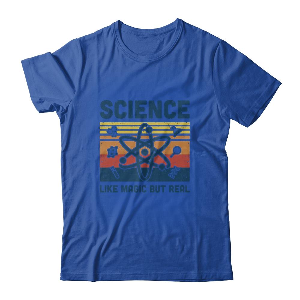 Science Like Magic But Real Retro Science Teacher-T-Shirt & Hoodie-Classic T-Shirt-Royal