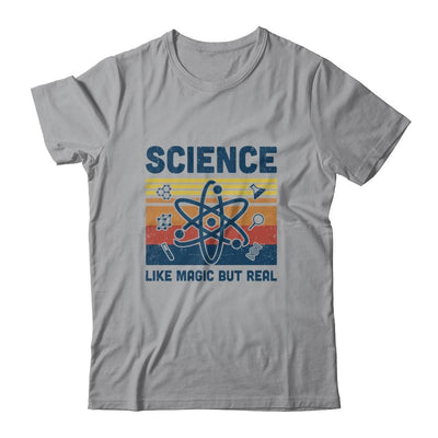 Science Like Magic But Real Retro Science Teacher-T-Shirt & Hoodie-Classic T-Shirt-Sport Grey