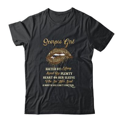 Scorpius Girl Birthday Funny Leopard Lips Women-T-Shirt & Tank Top-Classic T-Shirt-Black