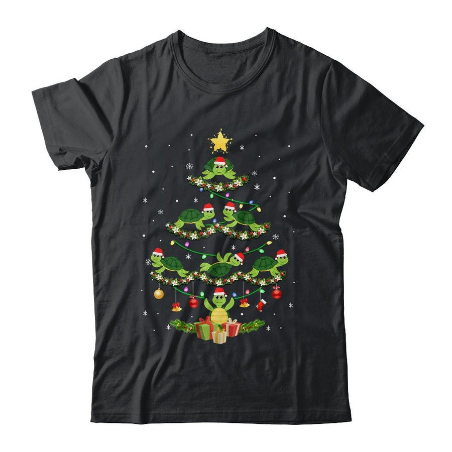 Sea Turtles Lover Xmas Gift Sea Turtle Christmas Tree-T-Shirt & Sweatshirt-Classic T-Shirt-Black