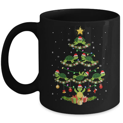 Sea Turtles Lover Xmas Gift Sea Turtle Christmas Tree Mug-Coffee Mug-Mug-Black