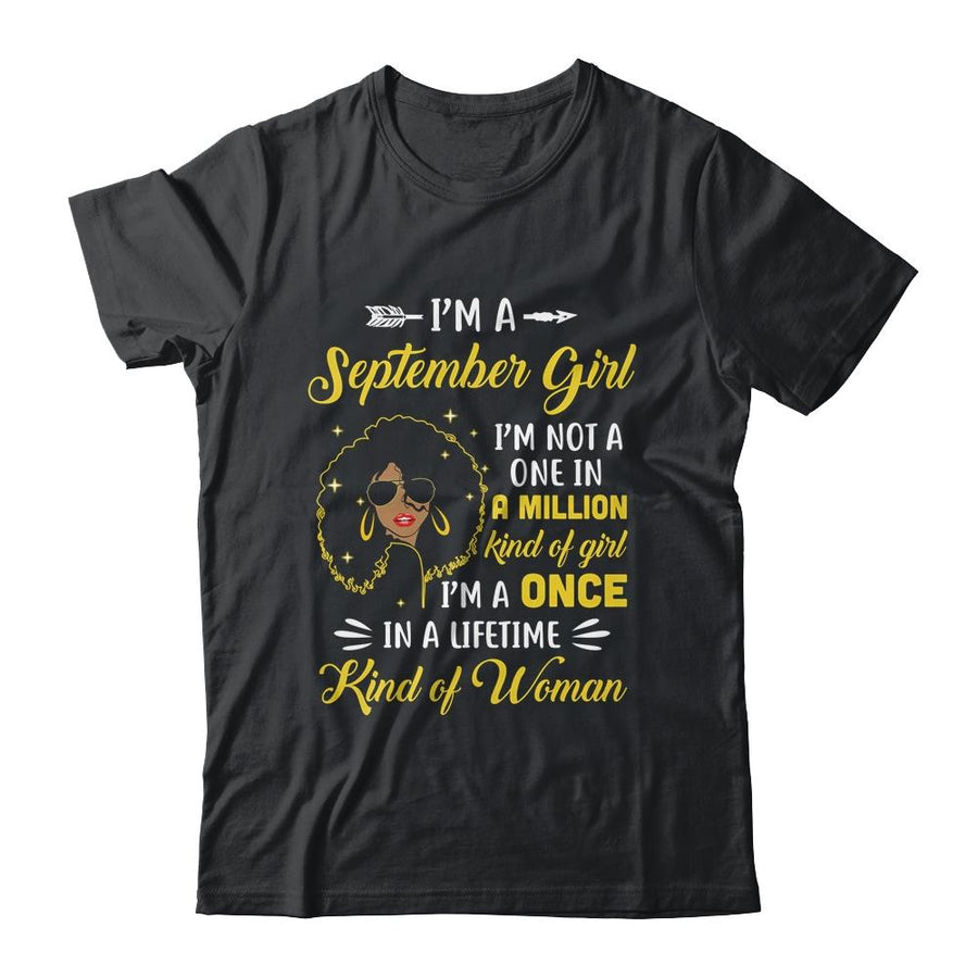 September Birthday Gifts I'm A Queen Black Women Girl-T-Shirt & Tank Top-Classic T-Shirt-Black