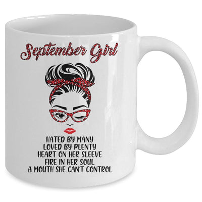 September Girl Hated By Many Loved By Plenty Leopard Women Mug-Coffee Mug-