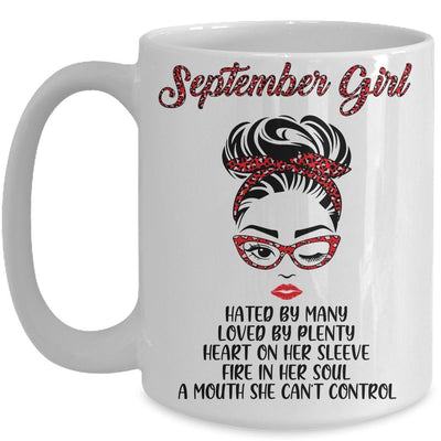 September Girl Hated By Many Loved By Plenty Leopard Women Mug-Coffee Mug-Mug-White