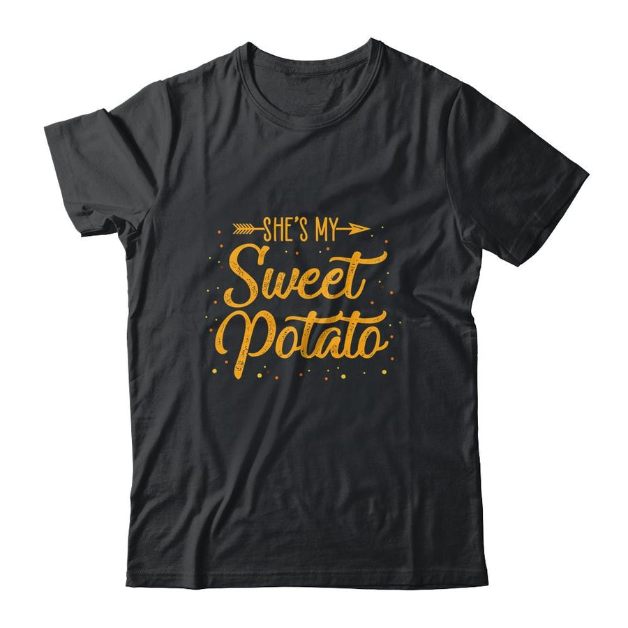 She's My Sweet Potato Yes I Yam Matching Couple Gift-T-Shirt & Hoodie-Classic T-Shirt-Black