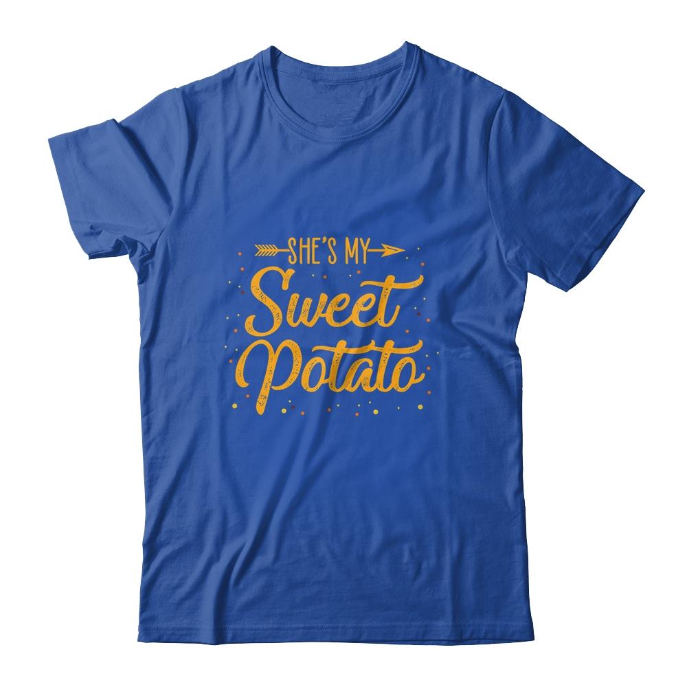 She's My Sweet Potato Yes I Yam Matching Couple Gift-T-Shirt & Hoodie-Classic T-Shirt-Royal