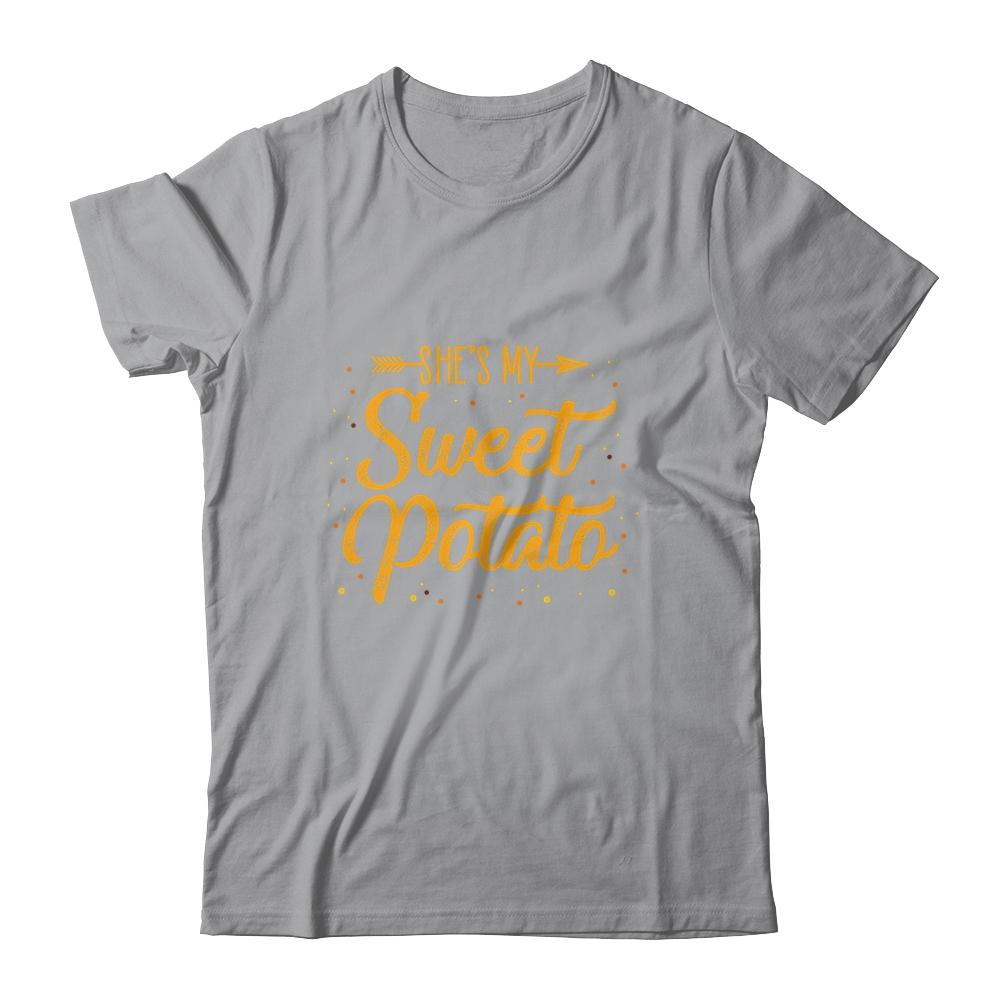 She's My Sweet Potato Yes I Yam Matching Couple Gift-T-Shirt & Hoodie-Classic T-Shirt-Sport Grey