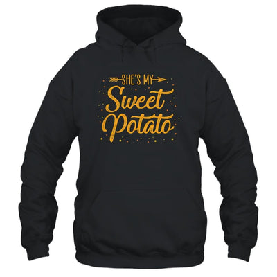 She's My Sweet Potato Yes I Yam Matching Couple Gift-T-Shirt & Hoodie-Pullover Hoodie-Black