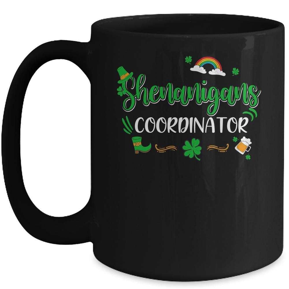 Shenanigans Coordinator Funny Teacher St Patrick's Day Mug-Coffee Mug-Mug-Black