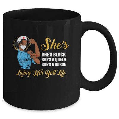 Shes Black That Queen Nurse Proud Black Nursing RN Mug-Coffee Mug-
