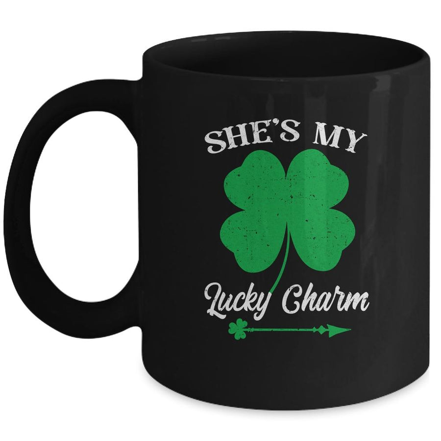 Shes My Lucky Charm St Patricks Day Mug-Coffee Mug-Mug-Black