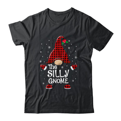 Silly Gnome Buffalo Plaid Matching Christmas Pajama Gift-T-Shirt & Sweatshirt-Classic T-Shirt-Black