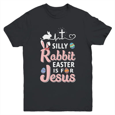 Silly Rabbit Easter Is For Jesus Christians Gift Youth-Youth Shirt-Youth T-Shirt-Black