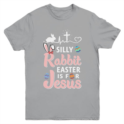 Silly Rabbit Easter Is For Jesus Christians Gift Youth-Youth Shirt-Youth T-Shirt-Sport Grey