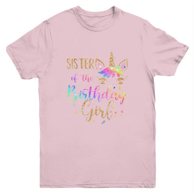 Sister Of The Birthday Girl Sister Unicorn Birthday Gift Youth-Youth Shirt-Youth T-Shirt-Light Pink