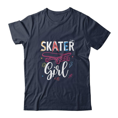 Skater Skateboard Skateboarding For Girls-T-Shirt & Tank Top-Classic T-Shirt-Navy