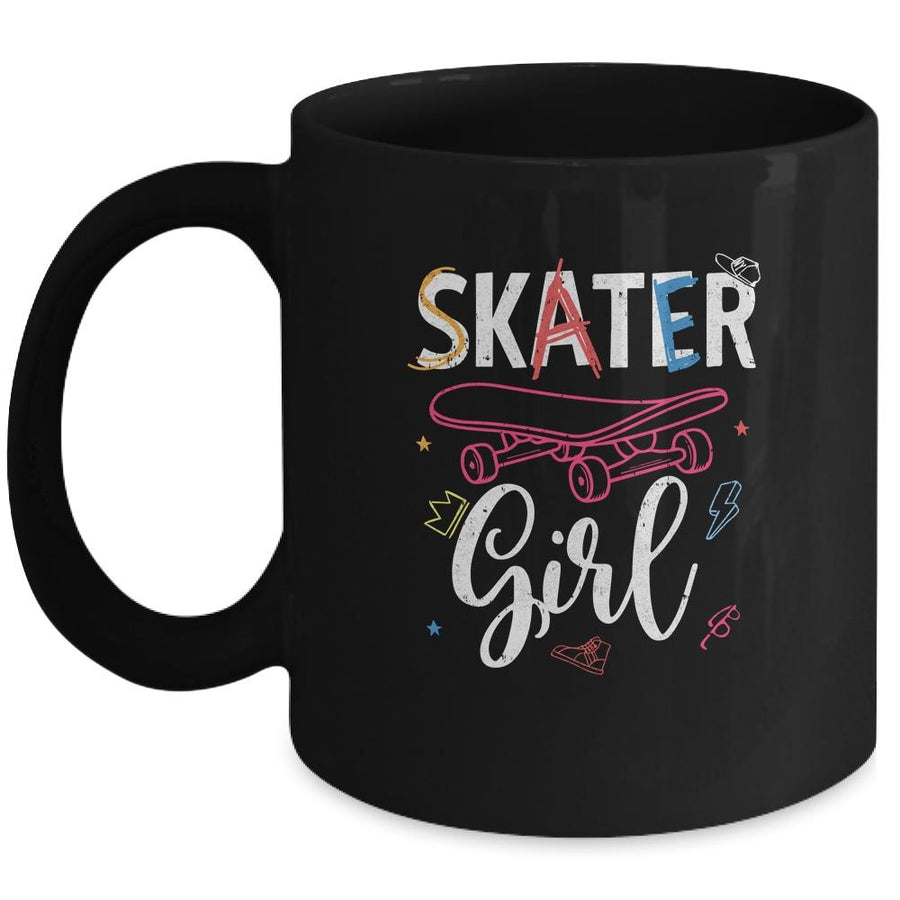 Skater Skateboard Skateboarding For Girls Mug-Coffee Mug-Mug-Black