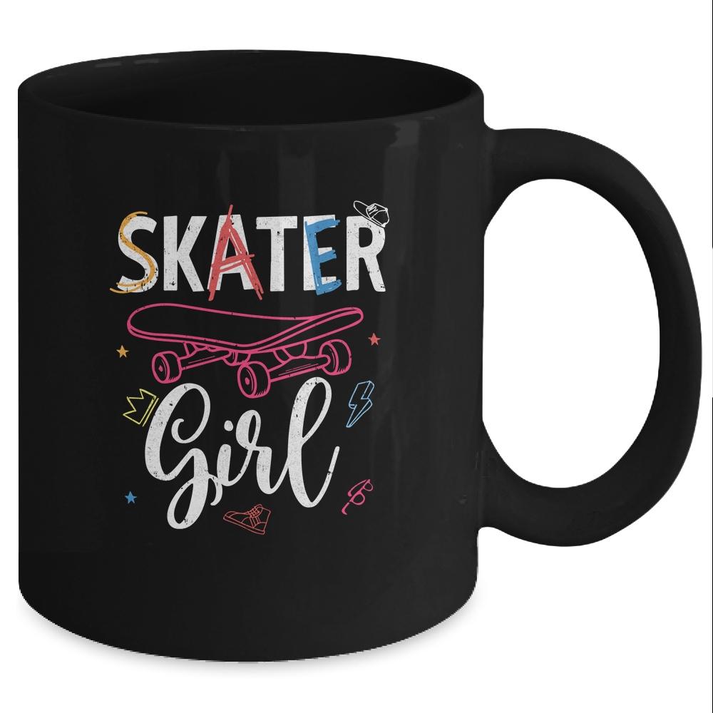 Skater Skateboard Skateboarding For Girls Mug-Coffee Mug-Mug-Black