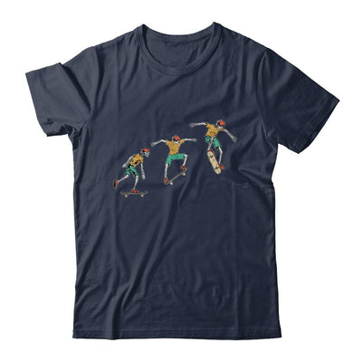 Skeleton Skateboard Funny Halloween Costume Gift-T-Shirt & Hoodie-Classic T-Shirt-Navy