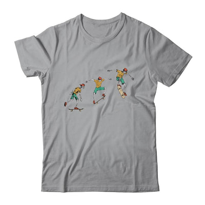 Skeleton Skateboard Funny Halloween Costume Gift-T-Shirt & Hoodie-Classic T-Shirt-Sport Grey