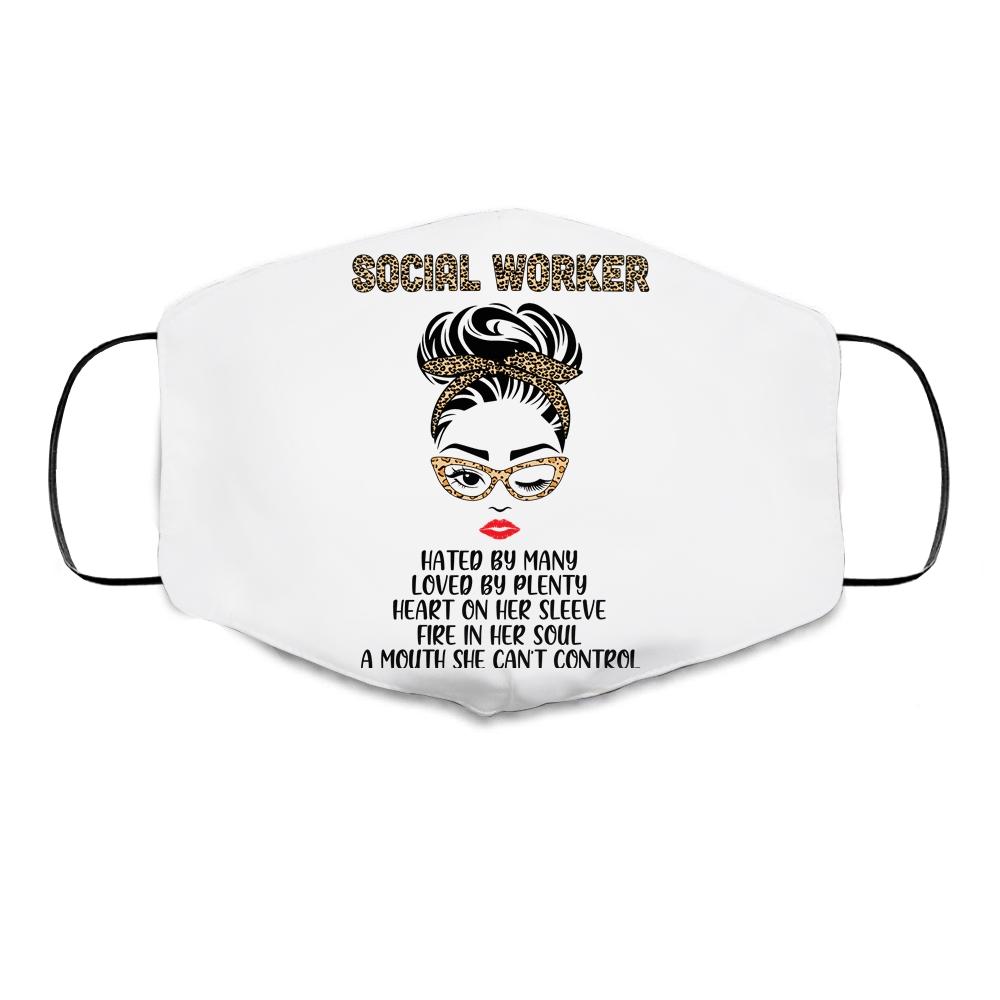 Social Worker Hated By Many Loved By Plenty Leopard Women Cloth Face Mask
