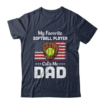 Softball Dad My Favorite Softball Player Calls Me Dad-T-Shirt & Hoodie-Classic T-Shirt-Navy