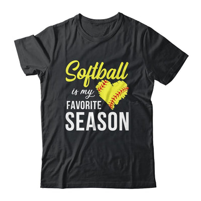 Softball Is My Favorite Season-T-Shirt & Tank Top-Classic T-Shirt-Black