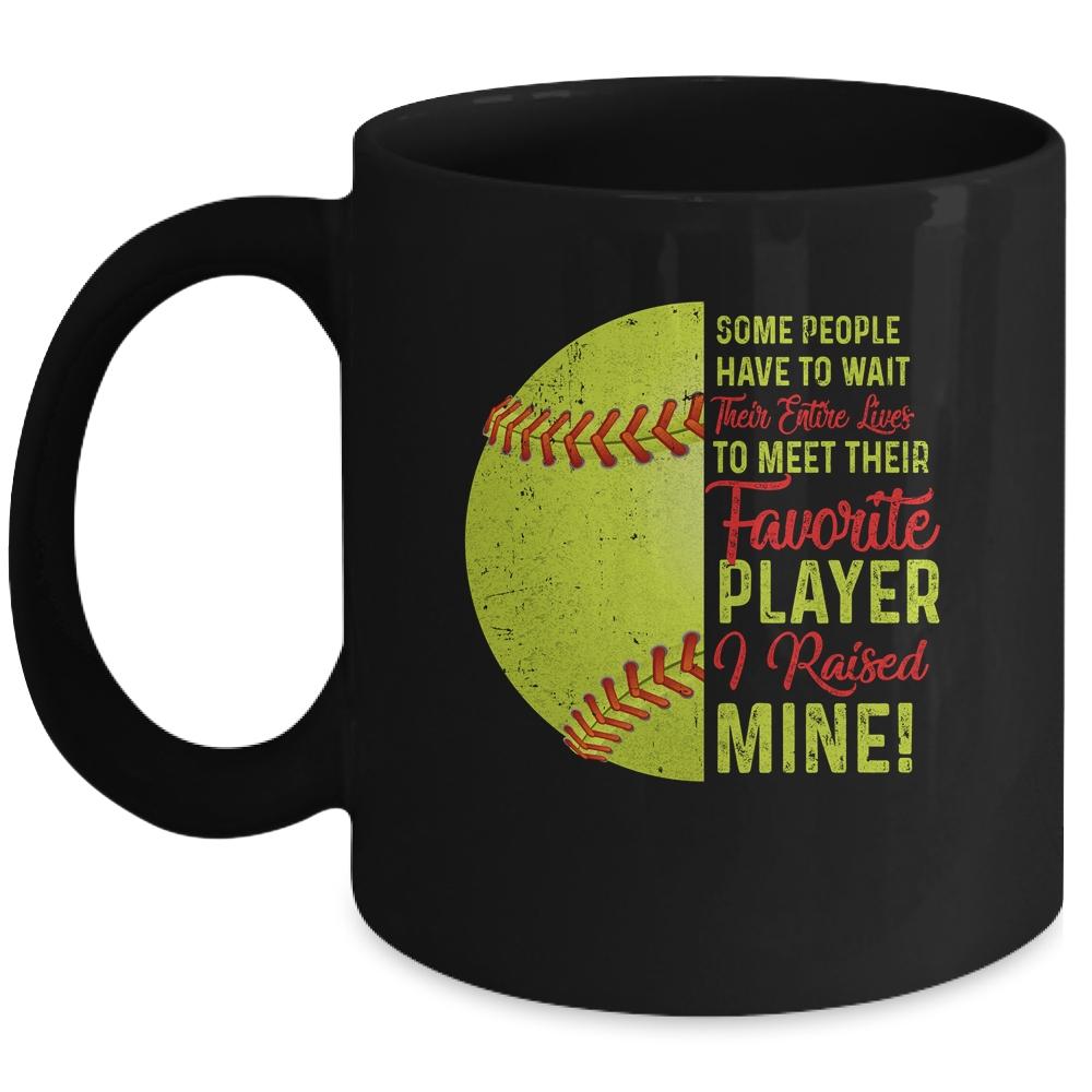 Some People Have To Wait Their Entire Lives Softball Player Mug-Coffee Mug-Mug-Black