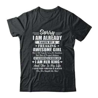 Sorry I Am Already Taken By A Freaking Awesome Girl-T-Shirt & Hoodie-Classic T-Shirt-Black