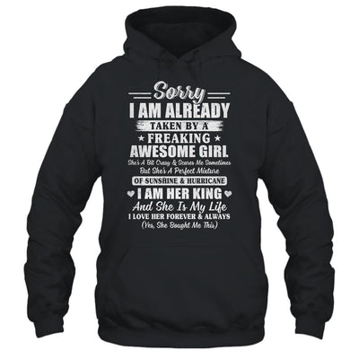 Sorry I Am Already Taken By A Freaking Awesome Girl-T-Shirt & Hoodie-Pullover Hoodie-Black