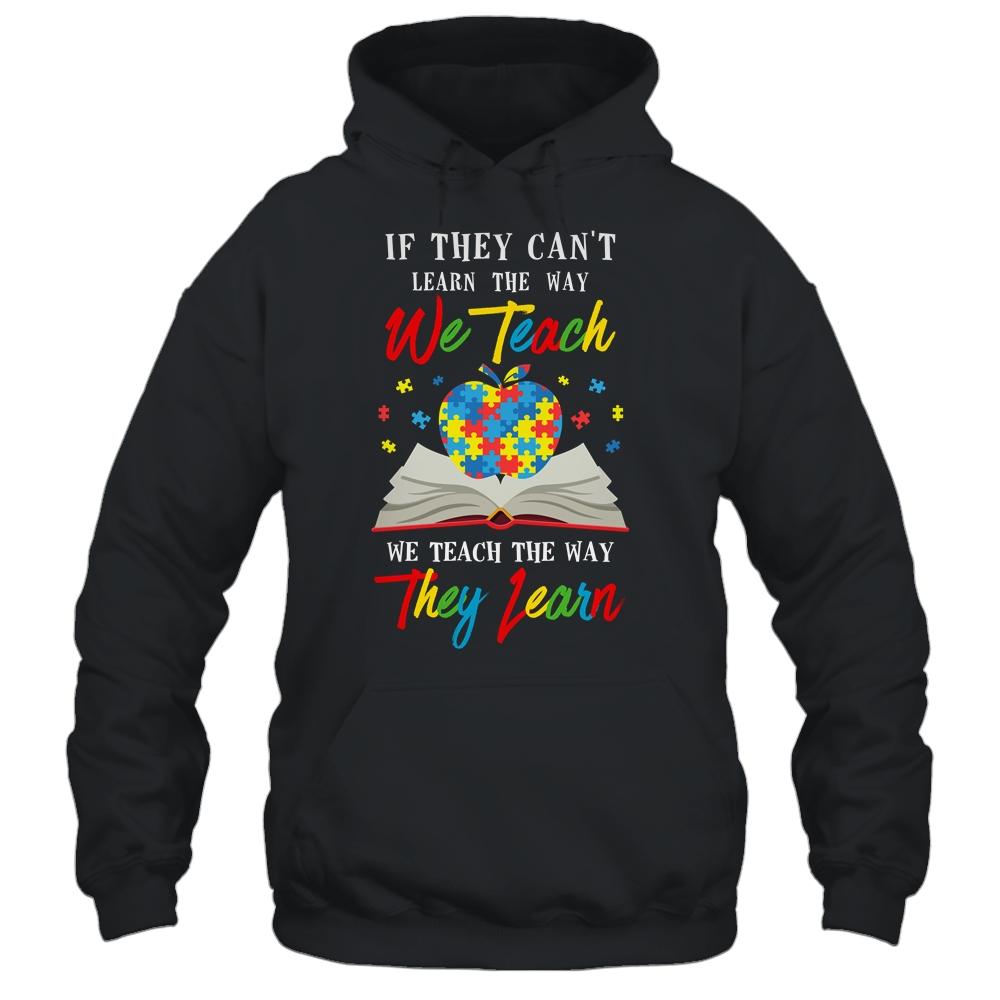 Special Teach Autism Awareness Puzzle Teacher-T-Shirt & Hoodie-Pullover Hoodie-Black