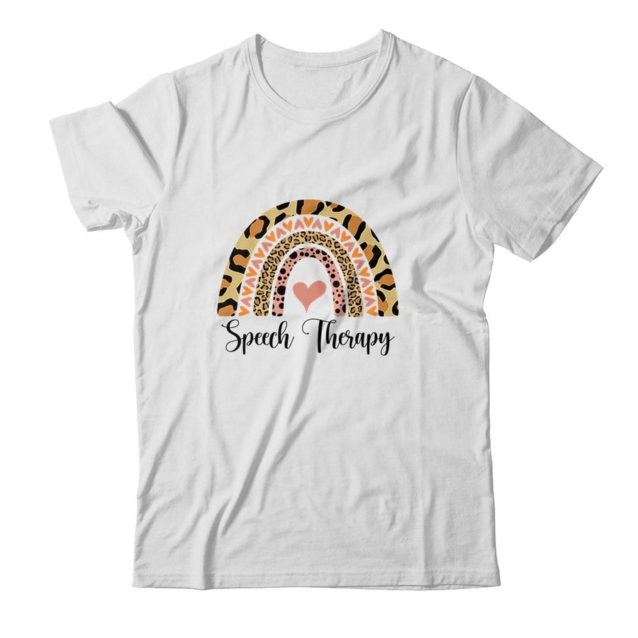 Speech Therapy Rainbow Speech Language Pathologist SLP-T-Shirt & Tank Top-Classic T-Shirt-White