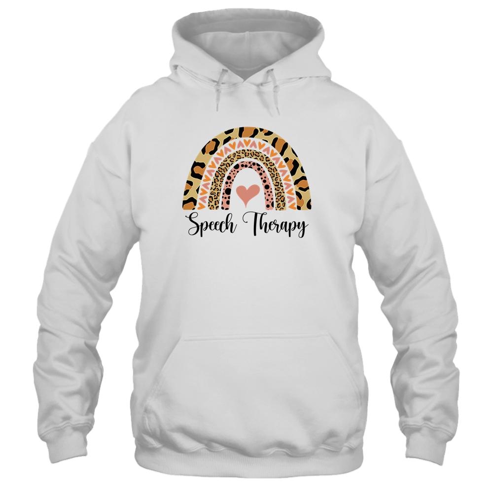 Speech Therapy Rainbow Speech Language Pathologist SLP-T-Shirt & Tank Top-Pullover Hoodie-White