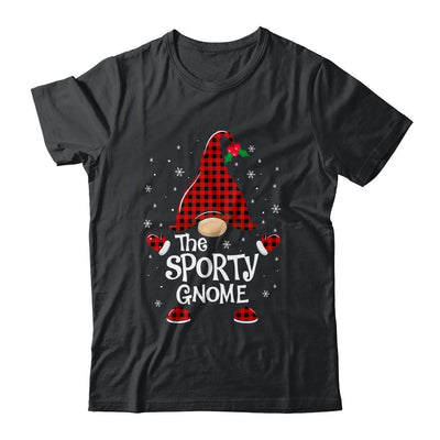 Sporty Gnome Buffalo Plaid Matching Christmas Pajama Gift-T-Shirt & Sweatshirt-Classic T-Shirt-Black