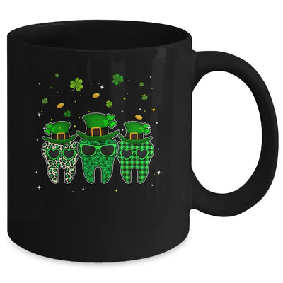 St Patrick's Day Cute Plaid Tooth Dental Assistant Mug-Coffee Mug-
