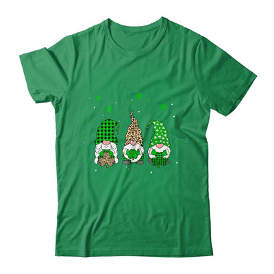 St Patricks Day Gnomes Leaf Cover Leopard Plaid Gift-T-Shirt & Hoodie-Classic T-Shirt-Irish Green