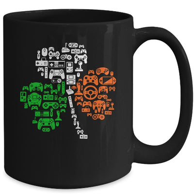 St Patricks Day Shamrock Gaming Video Gamer Kids Boys Men Mug-Coffee Mug-