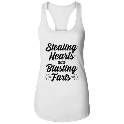 Stealing Hearts And Blasting Farts-T-Shirt & Tank Top-Women's Ideal Racerback Tank-White
